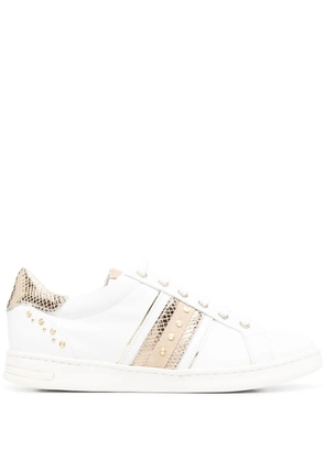 Geox metallic-panel sneakers - White