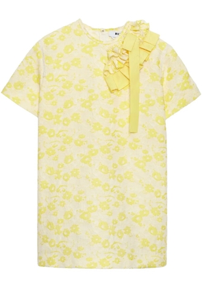 MSGM floral-print dress - Yellow