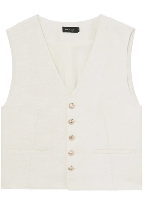 tout a coup button-up textured waistcoat - Neutrals