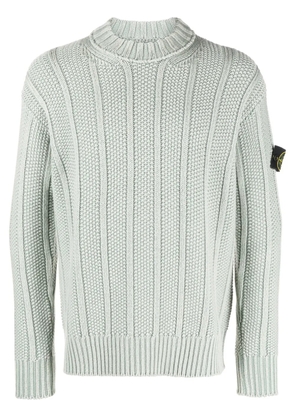 Stone Island virgin wool tricot-knit jumper - Green