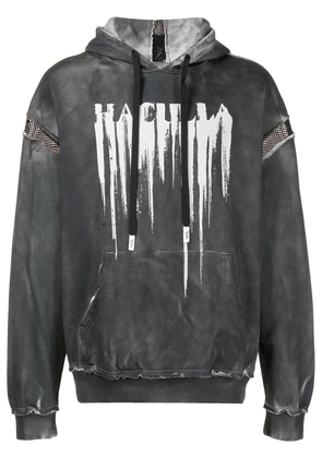 Haculla Smeared distressed cotton hoodie - Black