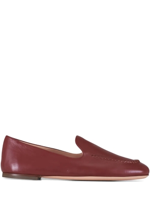 AGL Amelia stitch-detail loafers - Brown