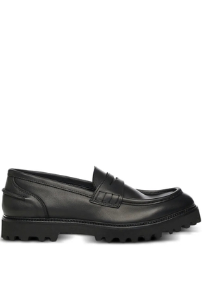 Giuliano Galiano Kobra lug-sole loafers - Black