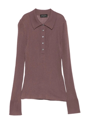 Roberto Collina ribbed polo top - Pink