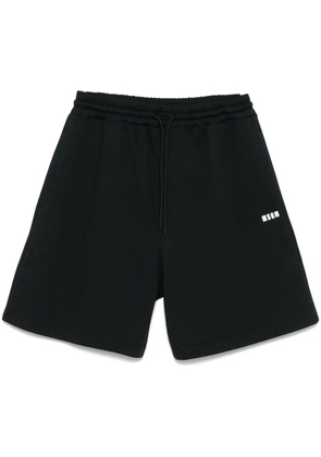 MSGM logo-print track shorts - Black