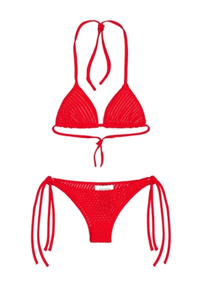 Laneus knitted bikini set - Red