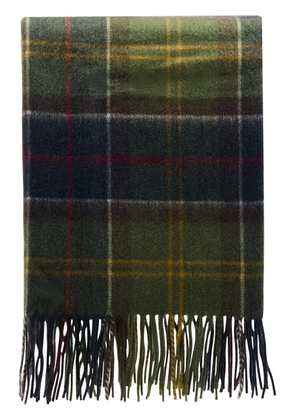 Barbour check-pattern scarf - Yellow