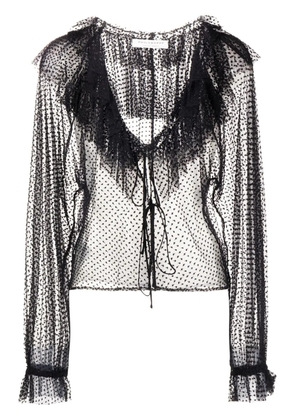 Philosophy Di Lorenzo Serafini polka dot embroidered blouse - Black