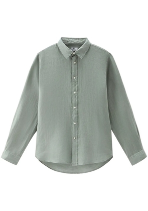 Woolrich linen button-down shirt - Green