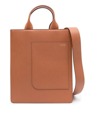 Valextra mini Boxy leather tote bag - Brown