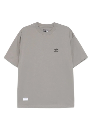izzue logo-embroidered T-shirt - Grey