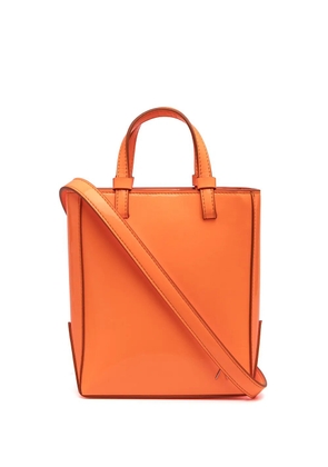 The Attico open-top leather tote bag - Orange