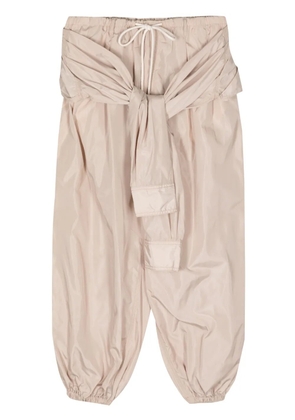 ACT Nº1 tied-waist track pants - Neutrals