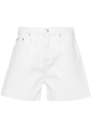 Calvin Klein Jeans raw-cut denim shorts - White