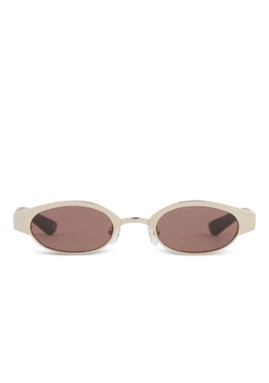 Alexander McQueen Eyewear Ellipse oval-frame sunglasses - Gold
