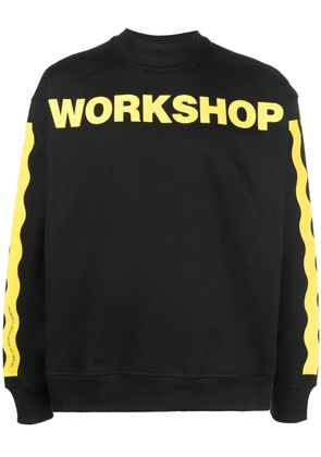 032c graphic-print long-sleeve sweatshirt - Black