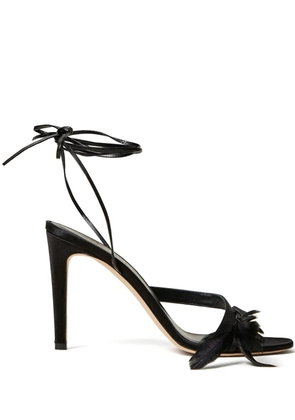 TWINSET 90mm feather-detail sandals - Black