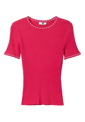 TWINSET ribbed-knit t-shirt - Pink