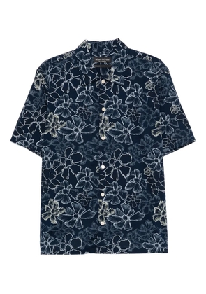 Marc O'Polo floral-print camp-collar shirt - Blue