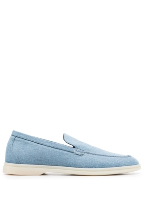 Scarosso almond-toe denim loafers - Blue