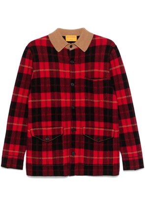 Guest In Residence tartan-check cardigan - Red