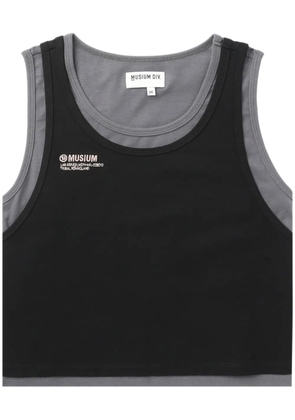 Musium Div. layered cotton tank top - Black