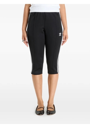 adidas side-stripe capri track pants - Black