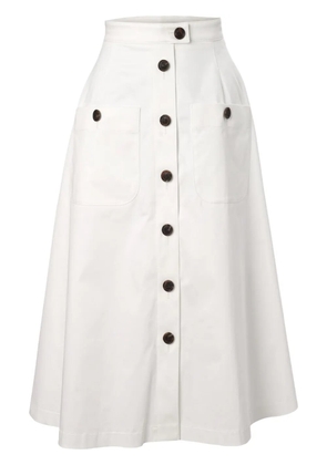 Carolina Herrera poplin midi skirt - White