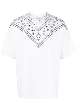 COUNTY OF MILAN bandana-print cotton T-shirt - White