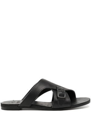Y's bucked leather sandals - Black