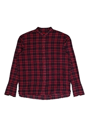 424 check flannel shirt - Red