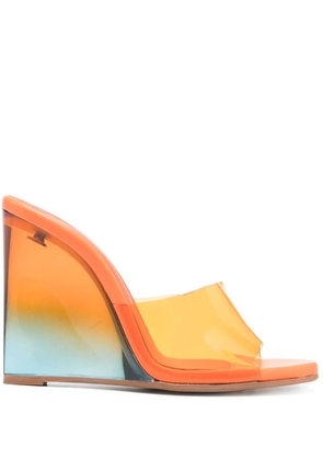 Le Silla Kira 115mm leather sandals - Orange