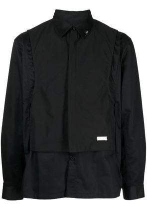 C2h4 long-sleeved layered shirt - Black