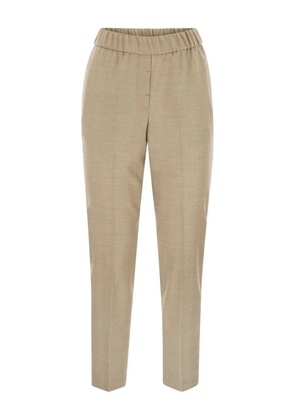 Peserico elasticated-waistband trousers - Neutrals