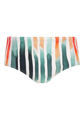 Lygia & Nanny stripe-print swim briefs - Orange