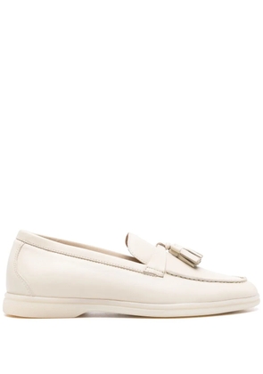 Scarosso Leandra leather loafers - White