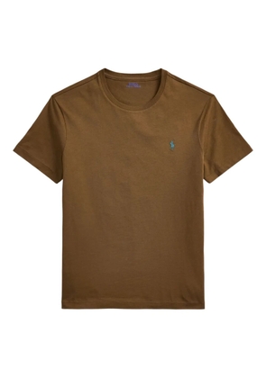 Polo Ralph Lauren embroidered-logo T-shirt - Brown