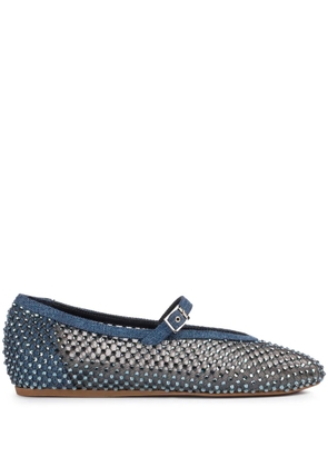 Le Silla Gilda crystal-embellished ballerina shoes - Blue