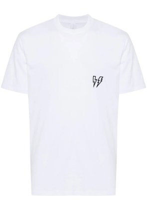 Neil Barrett Thunderbolt-patch cotton t-shirt - White
