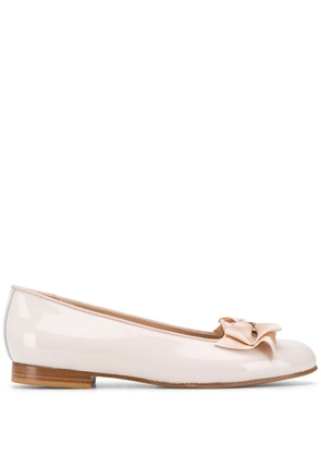 Scarosso Cloe patent leather ballerina shoes - Neutrals