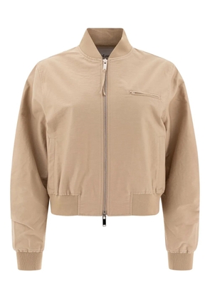 THE LOOM zip-front bomber jacket - Neutrals