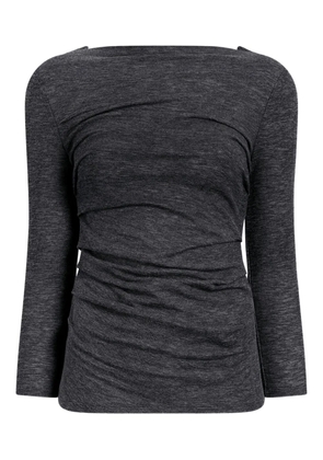 Proenza Schouler White Label Blythe boat-neck gathered top - Grey
