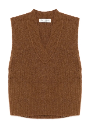 Marc O'Polo V-neck wool-blend vest - Brown
