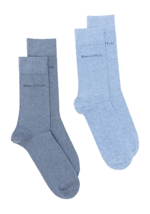 Marc O'Polo logo-intarsia socks (pack of two) - Blue