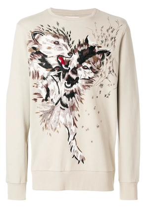 Ih Nom Uh Nit wolf sweatshirt - Neutrals