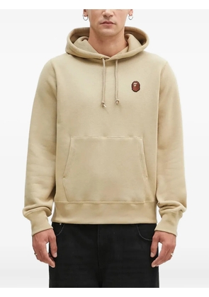 A BATHING APE® logo-patch hoodie - Neutrals