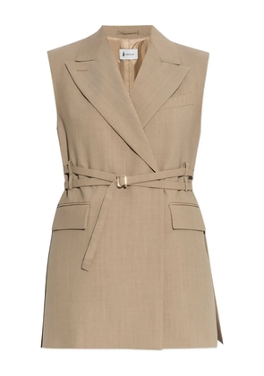 Sportmax belted wool waistcoat - Neutrals