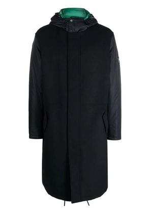 Armani Exchange contrasting-panel drawstring parka - Blue