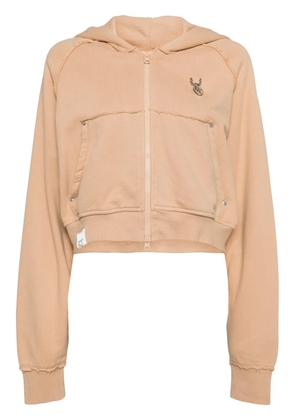 izzue heart-pendant hooded jacket - Neutrals