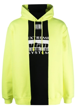 VTMNTS logo-print cotton hoodie - Yellow